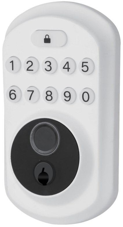 Keypad Deadbolt · White Smart Lock Series